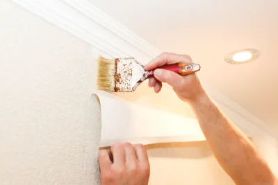 Pose de papier peint à la Chaussée-Saint-Victor — revêtements muraux et toiles de verre